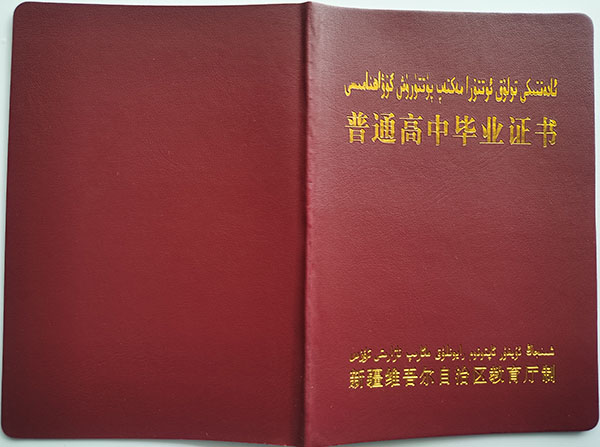 新疆2006年高中毕业证封面