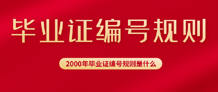 2000年毕业证编号规则是什么