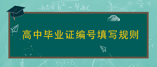 高中毕业证编号填写规则